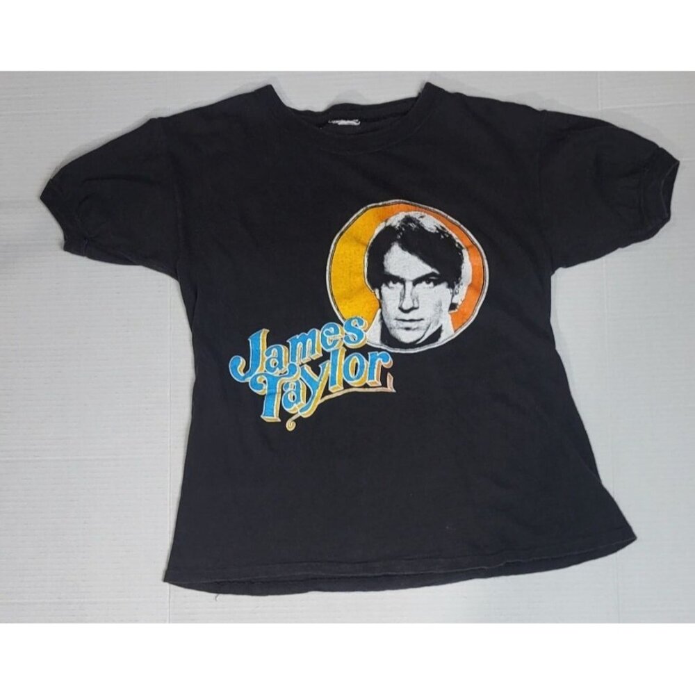 Vintage James Taylor Graphic T-Shirt Rare Concert 1977 JT